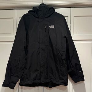 Men’s The North Face Men's Black Hybent Jacket Rain Coat w/ Hood, Size: XXL